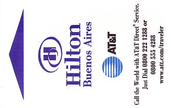 Hotel Keycard Hilton Buenos Aires Argentina Front