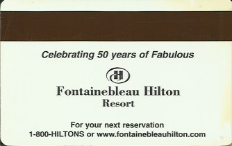Hotel Keycard Hilton Fontainebleau France Back