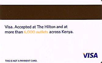 Hotel Keycard Hilton  Kenya Back
