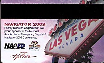 Hotel Keycard Hilton Las Vegas U.S.A. Back