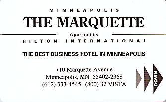Hotel Keycard Hilton Minneapolis U.S.A. Front