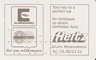 Hotel Keycard Hilton Munich Germany Back