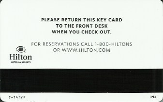 Hotel Keycard Hilton Palmer House U.S.A. Back