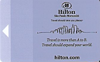 Hotel Keycard Hilton Sao Paulo Brazil Front