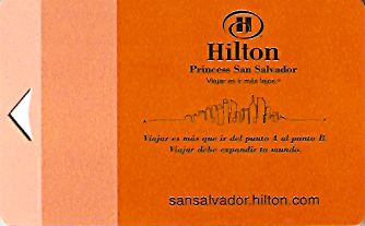 Hotel Keycard Hilton San Salvador El Salvador Front