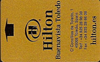 Hotel Keycard Hilton Toledo Spain Front