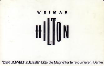 Hotel Keycard Hilton Weimar Germany Front