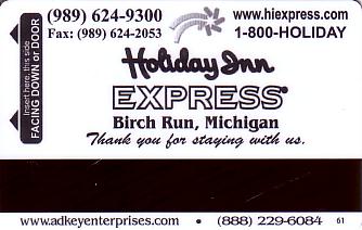 Hotel Keycard Holiday Inn Express Michigan (State) U.S.A. (State) Back