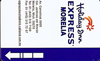 Hotel Keycard Holiday Inn Express Morelia Mexico Front