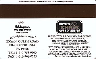 Hotel Keycard Holiday Inn Express Pennsylvania (State) U.S.A. (State) Back