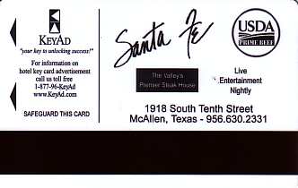 Hotel Keycard Holiday Inn Express Texas (State) U.S.A. (State) Back
