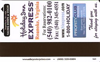 Hotel Keycard Holiday Inn Express Virginia (State) U.S.A. (State) Back