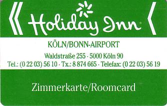 Hotel Keycard Holiday Inn Cologne Germany Front