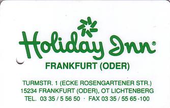 Hotel Keycard Holiday Inn Frankfurt Germany Front