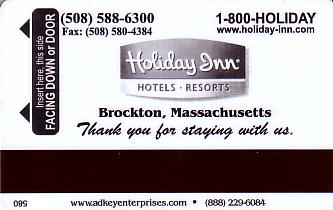 Hotel Keycard Holiday Inn Massachusetts (State) U.S.A. (State) Back