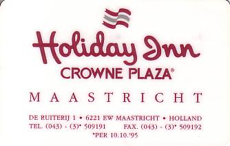 Hotel Keycard Holiday Inn Maastricht Netherlands Front
