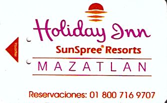 Hotel Keycard Holiday Inn Mazatlan Mexico Front