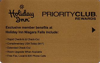 Hotel Keycard Holiday Inn Niagara Falls Canada Front