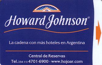 Hotel Keycard Howard Johnson  Argentina Front