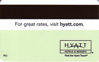 Hotel Keycard Hyatt Generic Back