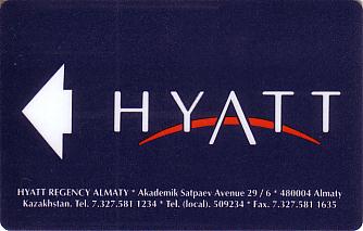 Hotel Keycard Hyatt Almaty Kazakhstan Front
