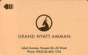 Hotel Keycard Hyatt Amman Jordan Front