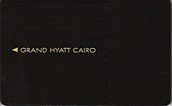 Hotel Keycard Hyatt Cairo Egypt Front