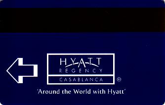 Hotel Keycard Hyatt Casablanca Morocco Back