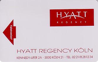 Hotel Keycard Hyatt Cologne Germany Front