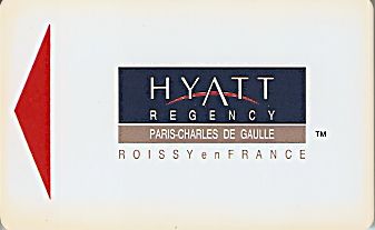 Hotel Keycard Hyatt Paris France Front