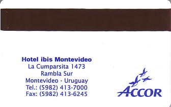 Hotel Keycard Ibis Montevideo Uruguay Back