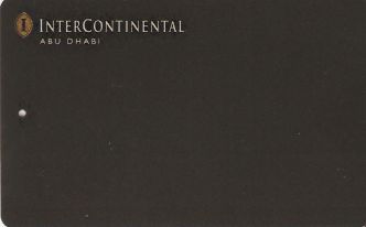 Hotel Keycard Inter-Continental Abu Dhabi United Arab Emirates Front