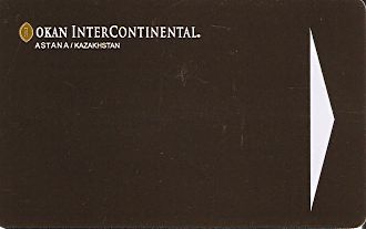 Hotel Keycard Inter-Continental Astana Kazakhstan Front
