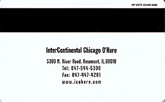 Hotel Keycard Inter-Continental Chicago U.S.A. Back