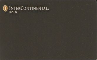 Hotel Keycard Inter-Continental Cologne Germany Front