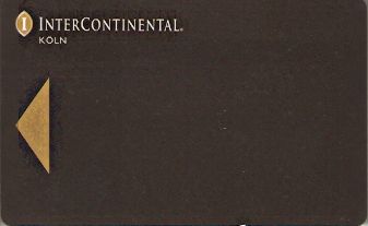 Hotel Keycard Inter-Continental Cologne Germany Front
