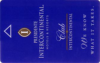 Hotel Keycard Inter-Continental Cozumel Mexico Front
