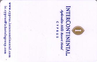 Hotel Keycard Inter-Continental  Cyprus Front