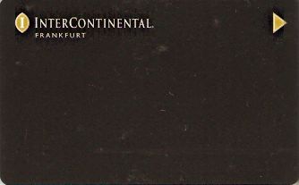 Hotel Keycard Inter-Continental Frankfurt Germany Front