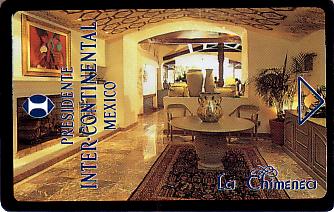 Hotel Keycard Inter-Continental Mexico City Mexico Front