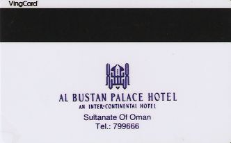 Hotel Keycard Inter-Continental Muscat Oman Back