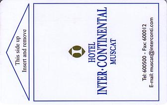Hotel Keycard Inter-Continental Muscat Oman Front