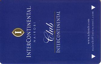 Hotel Keycard Inter-Continental Nairobi Kenya Front