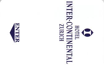 Hotel Keycard Inter-Continental Zurich Switzerland Front