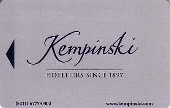 Hotel Keycard Kempinski Generic Front