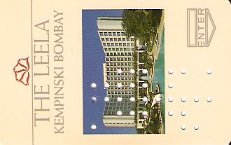 Hotel Keycard Kempinski Bombay India Front