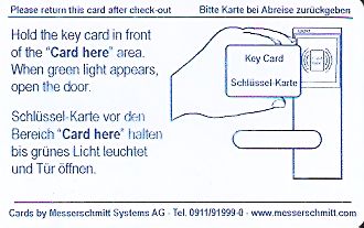 Hotel Keycard Maritim Berlin Germany Back