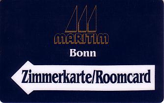 Hotel Keycard Maritim Bonn Germany Front