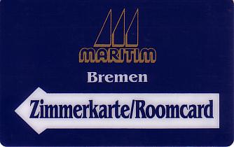 Hotel Keycard Maritim Bremen Germany Front