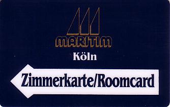 Hotel Keycard Maritim Cologne Germany Front